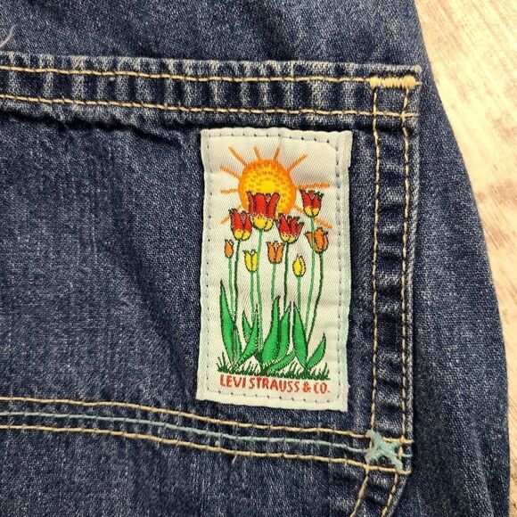 RARE VTG 70s Levi's Strauss white tab tulip high rise mom jeans straight Sz 9 - Picture 3 of 14